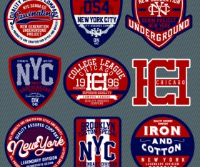 Vintage T-shirt labels creative vector material 05