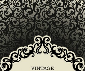 Vintage background with decoration pattern vector