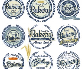 Vintage bakery vector labels