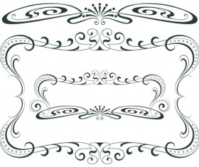 Vintage decor borders with frames design vector 01