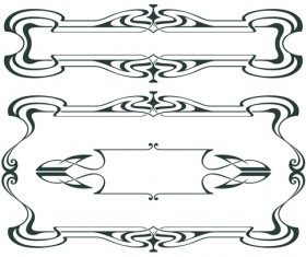 Vintage decor borders with frames design vector 03