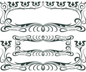Vintage decor borders with frames design vector 04