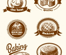 Vintage food labels creative material 02