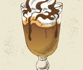 Vintege ice cream creative vector material 01