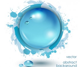 Water drop with grunge background vector