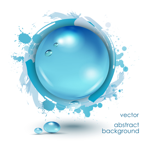 Water drop with grunge background vector