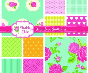 Wedding labels with seamless pattern vector 02