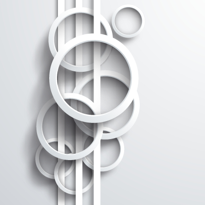 White circle background design vector 03