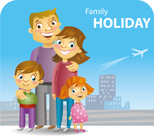 family holiday travel background 02