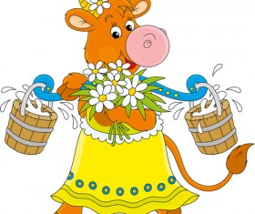 lovely cartoon animals design vector art 03