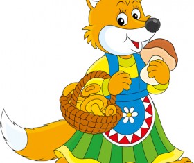 lovely cartoon animals design vector art 04