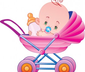 lovely cartoon baby design vector 02