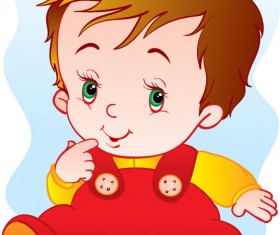 lovely cartoon baby design vector 03