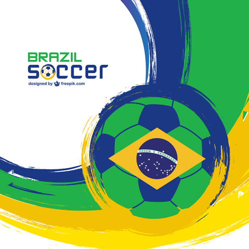 2014 brazil world football tournament vector background 02