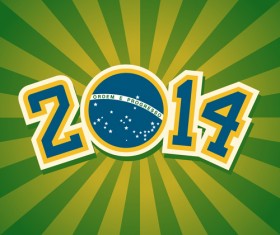 2014 brazil world football tournament vector background 05