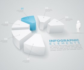 3D people with business infographics vector