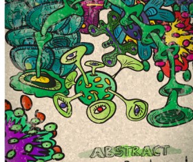 Abstract colored pattern grunge background vector 02