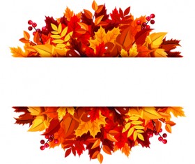 Beautiful autumn leaves vector background graphics 02