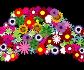 Beautiful floral car design graphics 05