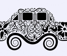 Beautiful floral car design graphics 09