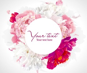 Beautiful peony flower vector background graphics