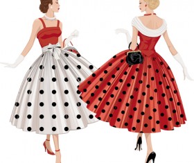 Beautiful woman design elements vector 01