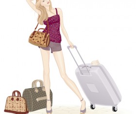 Beautiful woman design elements vector 03