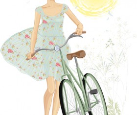 Beautiful woman design elements vector 05