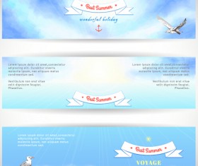 Best summer voyage travel vector banner 01