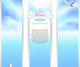 Best summer voyage travel vector banner 02