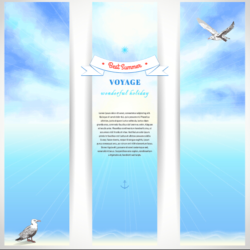 Best summer voyage travel vector banner 02