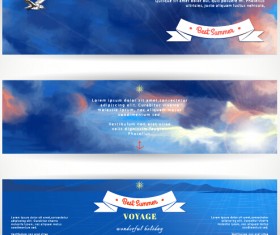 Best summer voyage travel vector banner 03