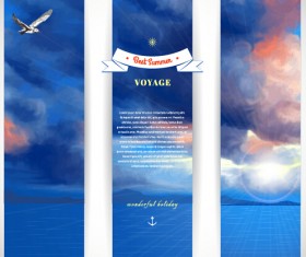 Best summer voyage travel vector banner 04