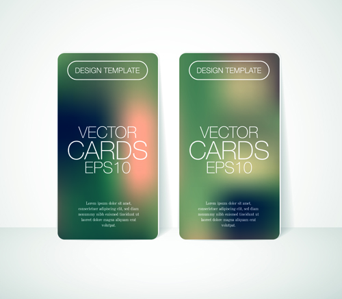 Blurred colored card vector design 01