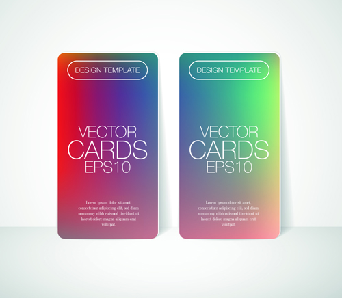 Blurred colored card vector design 02
