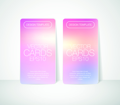 Blurred colored card vector design 03