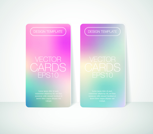 Blurred colored card vector design 05