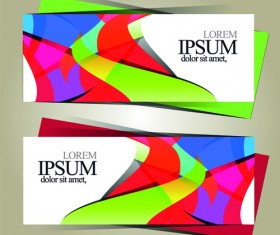 Bright abstract color vector banners 01
