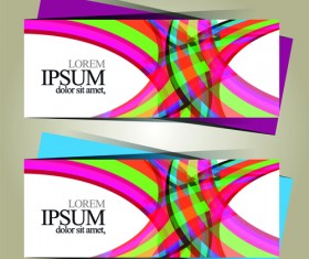 Bright abstract color vector banners 02