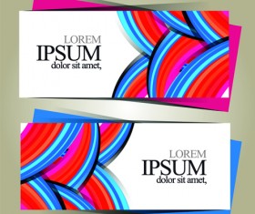 Bright abstract color vector banners 03