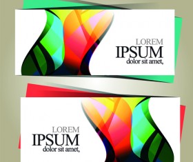 Bright abstract color vector banners 04
