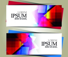 Bright abstract color vector banners 05