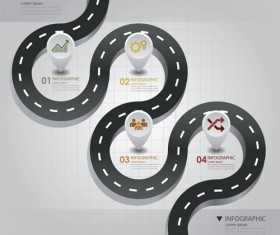 City street traffic Infographic elements vector 02