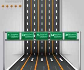City street traffic Infographic elements vector 03