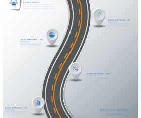 City street traffic Infographic elements vector 04
