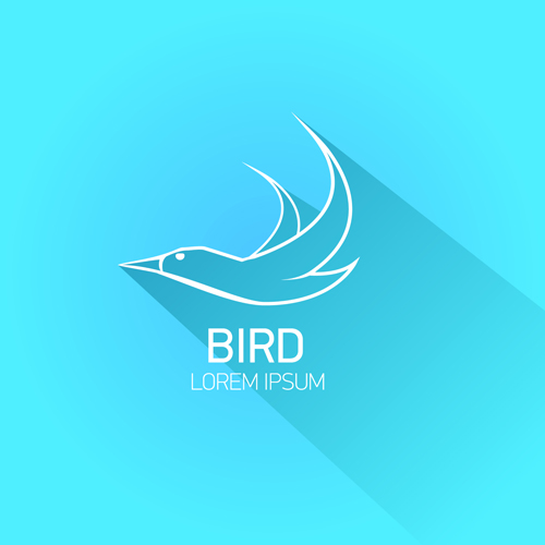 Classic bird logo design elements vector 01