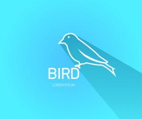 Classic bird logo design elements vector 02