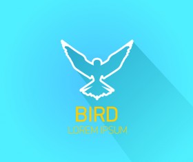 Classic bird logo design elements vector 04