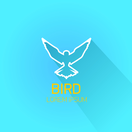 Classic bird logo design elements vector 04