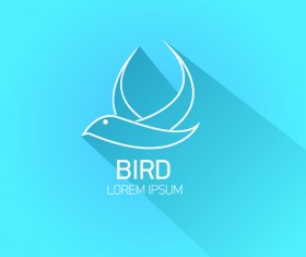 Classic bird logo design elements vector 05